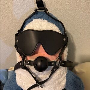 Black Leather Head Harness